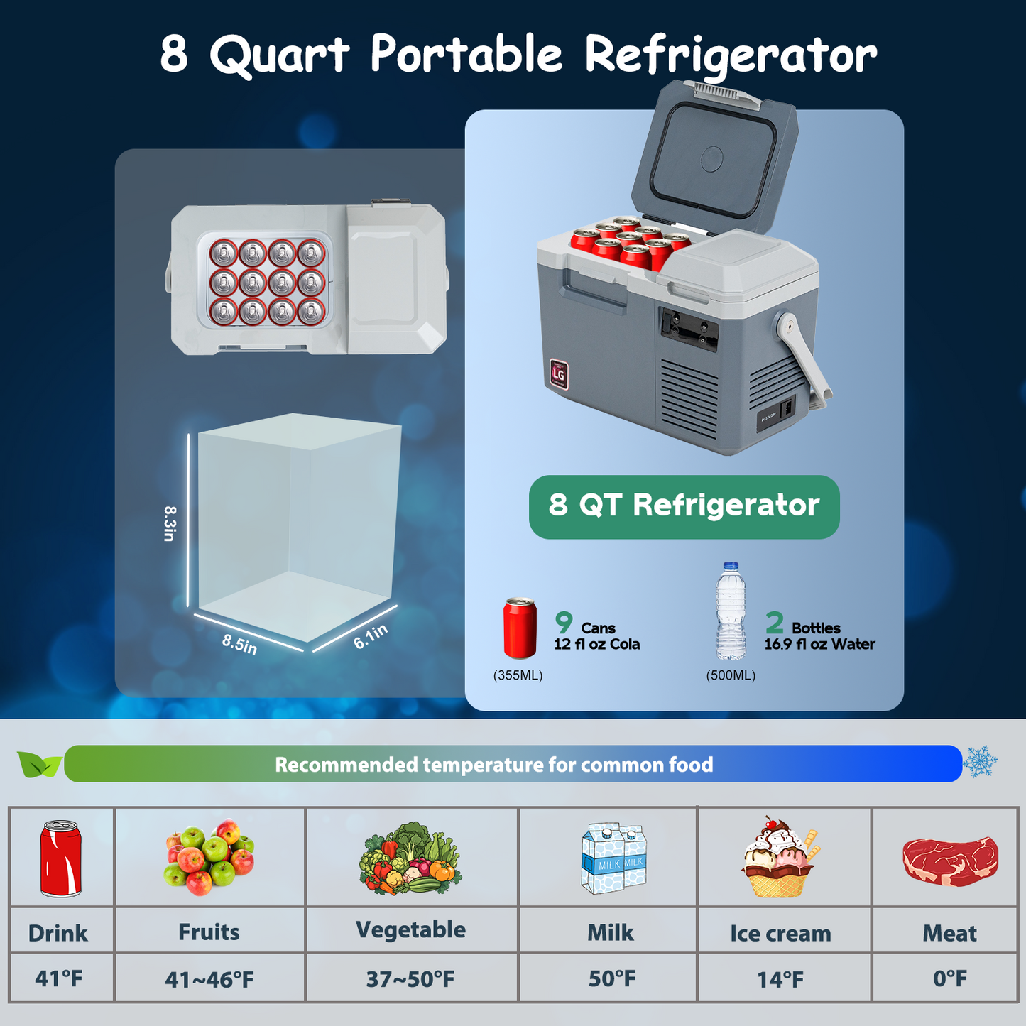 Alpicool LGMP8 Car Fridge Freezer