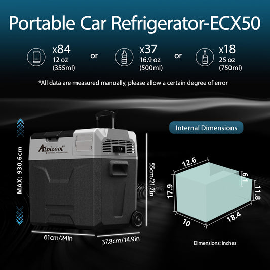 Alpicool ECX50 Portable Car Fridge Freezer
