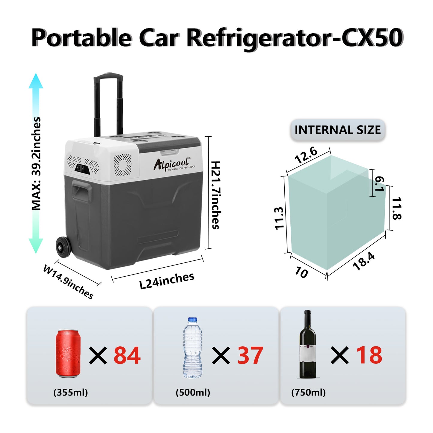 Alpicool CX50 Portable Car Fridge